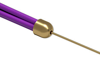 Cord with cord cap and pin sticking out